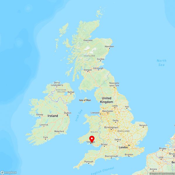 Map of Neath, West Glamorgan, UK