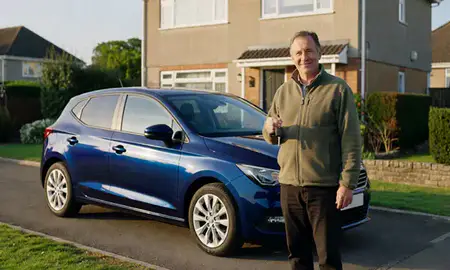 Car delivered to a driveway in Swansea, West Glamorgan, United Kingdom