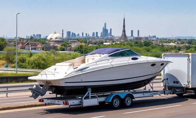 Boat transporter in West Lothian