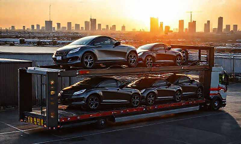 Car transporter in West Midlands