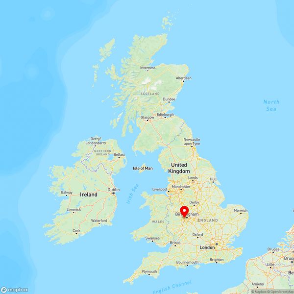 Map of Halesowen, West Midlands, UK