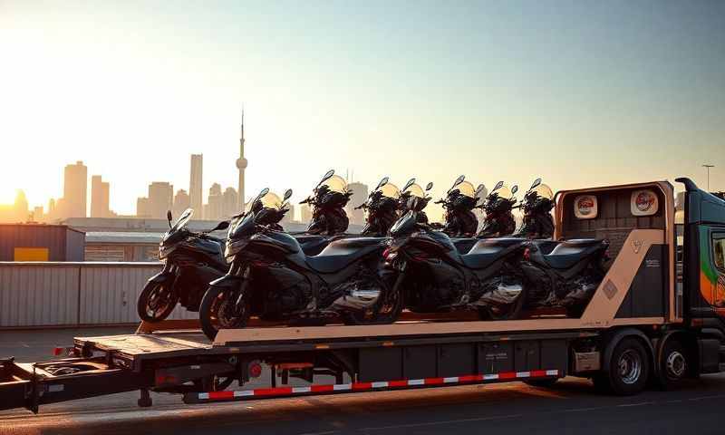 Motorcycle transporter in Smethwick, West Midlands