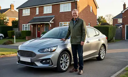 Customer with their delivered car in Walsall, West Midlands, United Kingdom