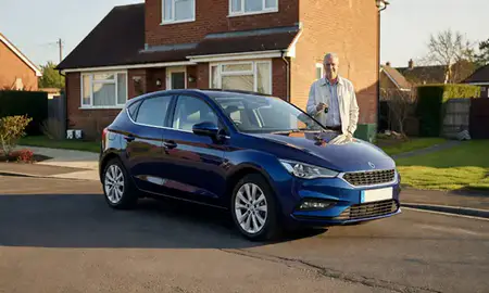 Car delivered to a driveway in Willenhall, West Midlands, United Kingdom