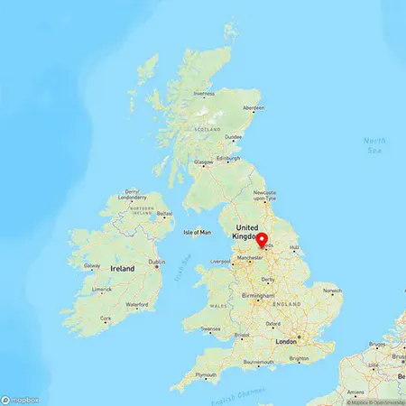 Map of Bradford, West Yorkshire, United Kingdom