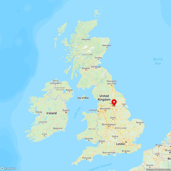 Map of Castleford, West Yorkshire, UK