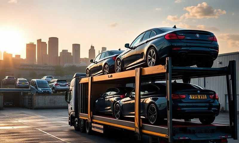 Car transporter in Dewsbury, West Yorkshire