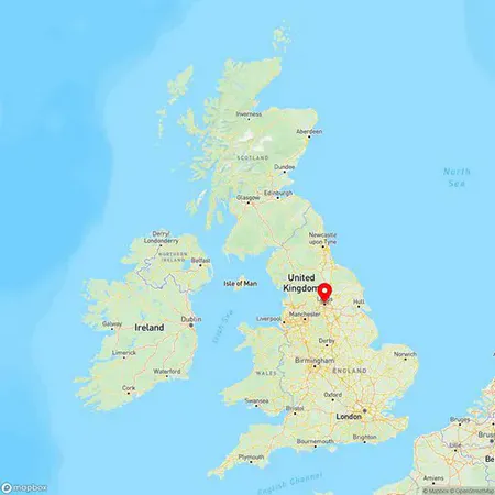 Map of Leeds, West Yorkshire, United Kingdom