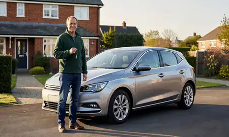 Car delivered to a driveway in Wiltshire, United Kingdom