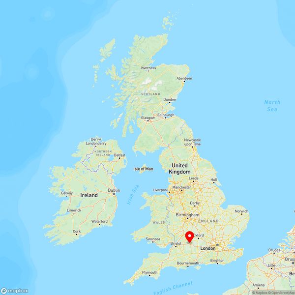 Map of Swindon, Wiltshire, UK