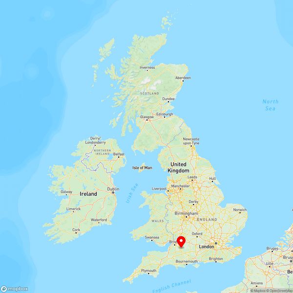 Map of Trowbridge, Wiltshire, UK