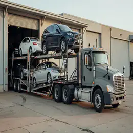 Car transporter carrier in Mililani Town, Hawaii