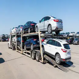 Car transporter carrier in Kihei, Hawaii
