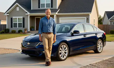 Customer with their delivered car in Alabaster, Alabama, United States