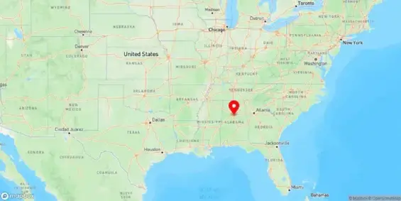 Map of Birmingham, Alabama, United States