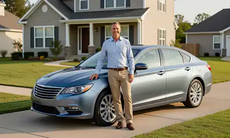 Customer with their delivered car in Daphne, Alabama, United States