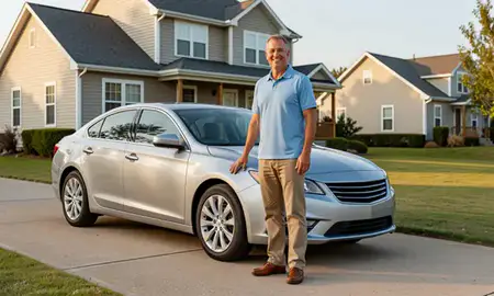 Customer with their delivered car in Enterprise, Alabama, United States
