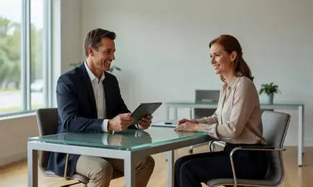 Customer discussing car shipping options in Fairhope, Alabama, United States