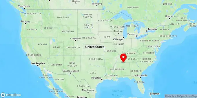 Map of Florence, Alabama, United States