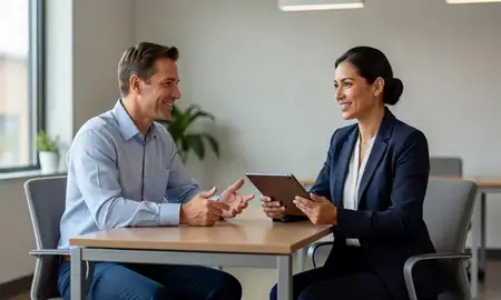 Customer discussing car shipping options in Huntsville, Alabama, United States