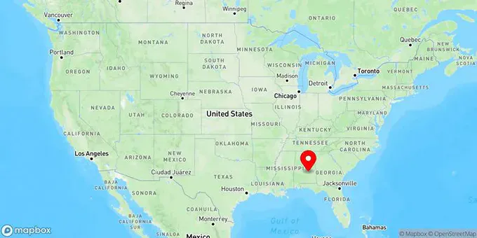 Map of Montgomery, Alabama, United States
