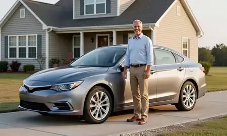 Customer with their delivered car in Prattville, Alabama, United States