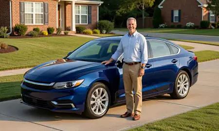 Customer with their delivered car in Trussville, Alabama, United States
