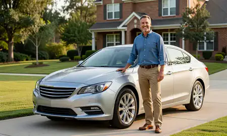Customer with their delivered car in Vestavia Hills, Alabama, United States