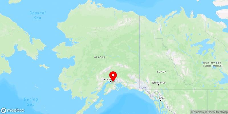 Map of Anchorage, Alaska, USA