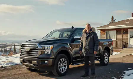 Car delivered to a driveway in Bethel, Alaska, United States