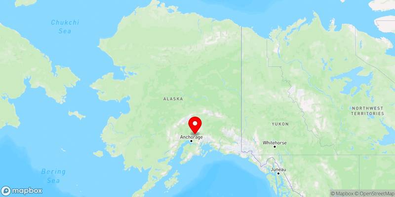 Map of Fishhook, Alaska, USA