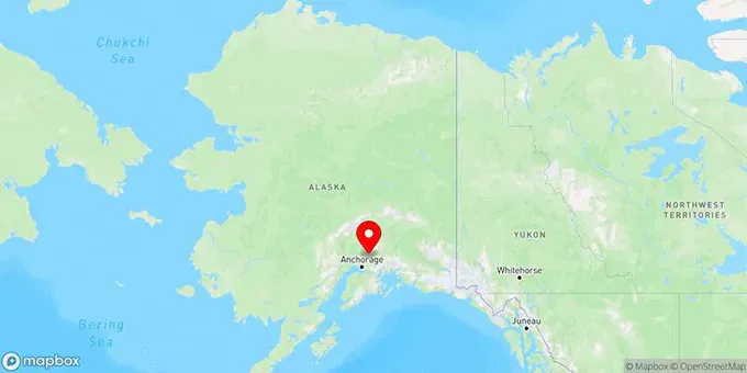 Map of Fishhook, Alaska, United States