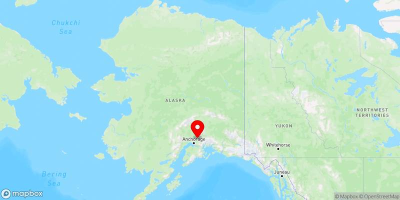 Map of Gateway, Alaska, USA