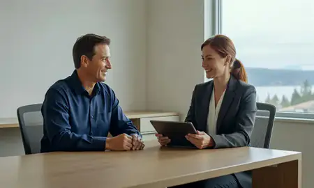 Customer discussing car shipping options in Juneau, Alaska, United States