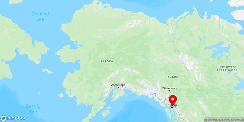 Map of Juneau, Alaska, USA