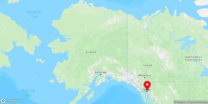 Map of Juneau, Alaska, United States