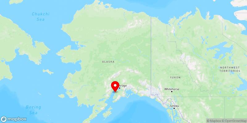 Map of Kenai, Alaska, USA