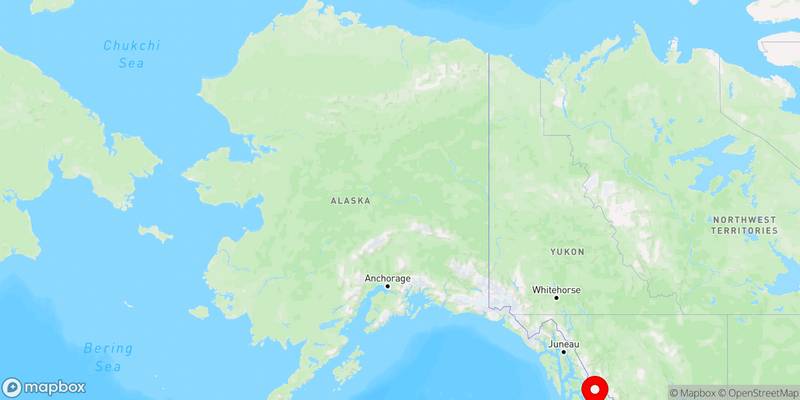 Map of Ketchikan, Alaska, USA