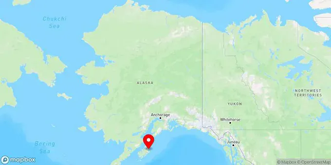 Map of Kodiak, Alaska, United States