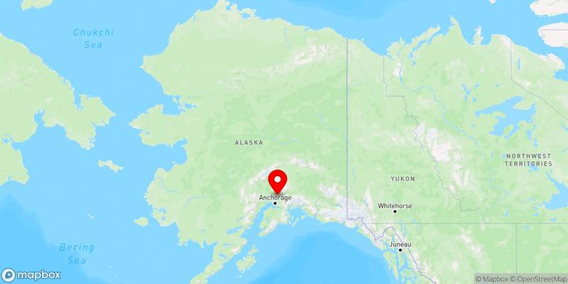 Map of Meadow Lakes, Alaska, USA