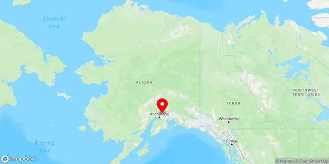 Map of South Lakes, Alaska, United States