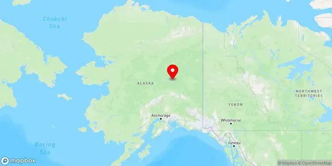 Map of Steele Creek, Alaska, United States