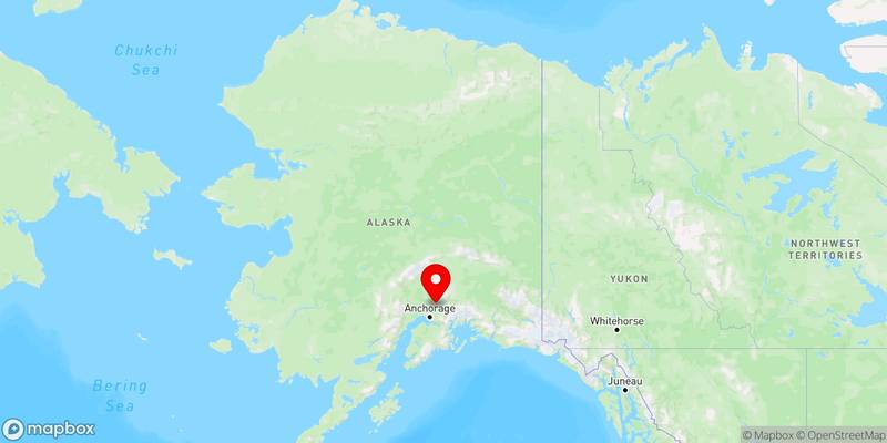 Map of Tanaina, Alaska, USA