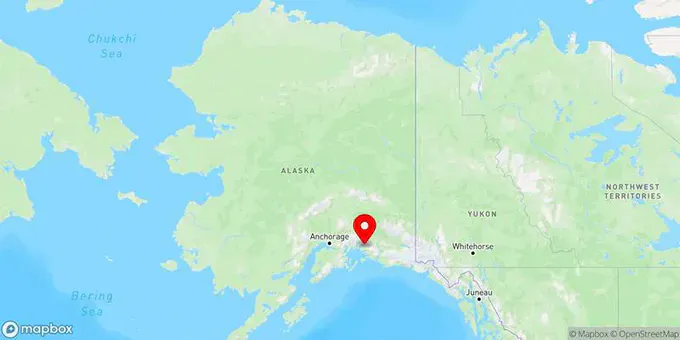 Map of Valdez, Alaska, United States