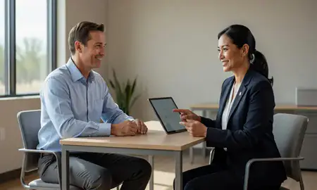 Customer discussing car shipping options in Casa Grande, Arizona, United States