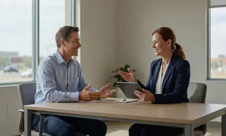 Customer discussing car shipping options in Mesa, Arizona, United States