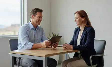 Customer discussing car shipping options in Prescott Valley, Arizona, United States