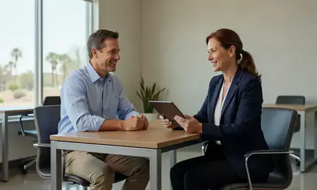 Customer discussing car shipping options in Scottsdale, Arizona, United States