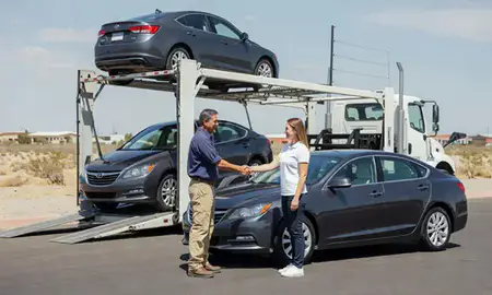 Vehicle owner beside their delivered car in Sierra Vista, Arizona, United States