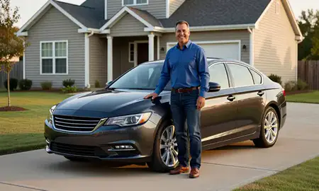 Customer with their delivered car in Cabot, Arkansas, United States